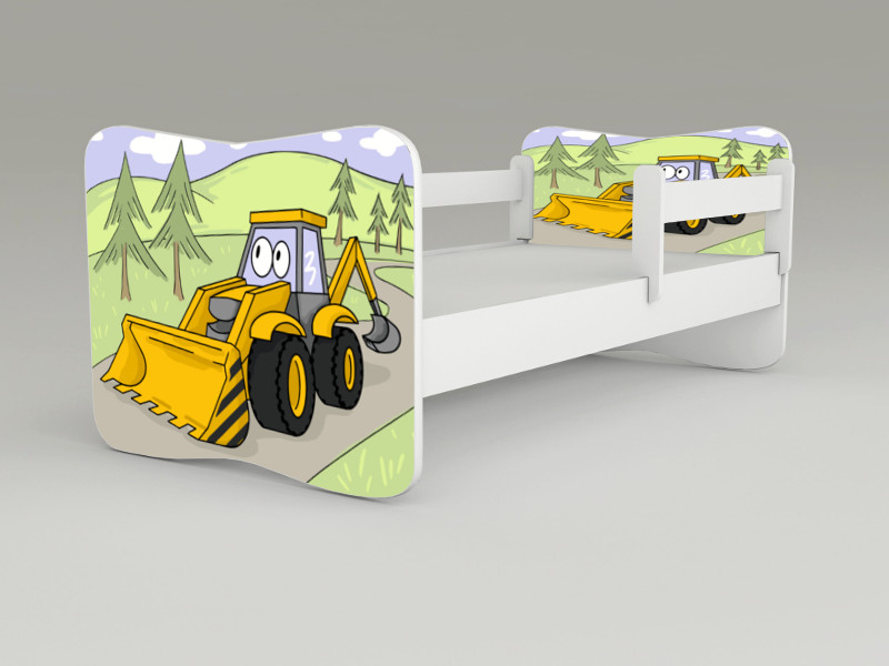 Detská posteľ s odnímateľnými zábranami  Digger BLM